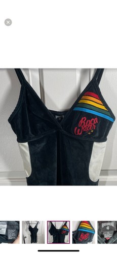  Rocawear Vintage Black Velvet Dress Sz XL - Picture 4 of 6