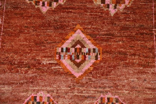 Soft Plush Rust Moroccan Berber 6x8 Area Rug Wool Oriental Carpet - Picture 4 of 12
