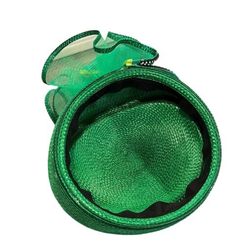 Eleganter grüner Fascinator Hut mit Netz & Strass - Bild 9 von 9