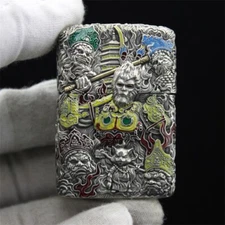 Wukong Tianmingren Luminous Zippo Lighter - Handcrafted Warrior Design | Gift
