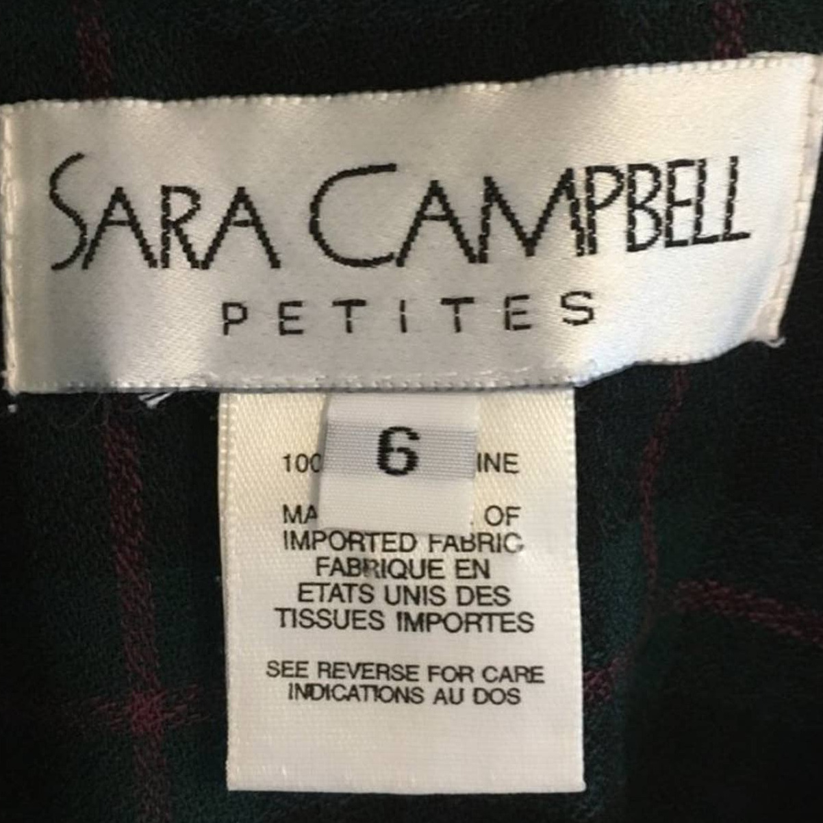 Vintage SARA CAMPBELL Pure Wool Tartan Plaid Blaz… - image 7
