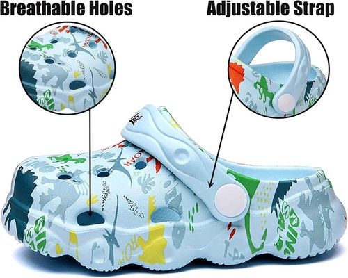 Kids Cute Clogs Cartoon Garden Shoes Boys Girls Slides Slippers ... - Picture 2 of 11