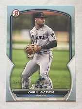 2023 Bowman Prospects Baseball Kahlil Watson Sky Blue Paper /499 Miami Marlins