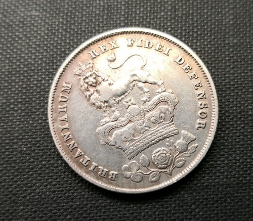 1825 KING GEORGE IV SILVER SHILLING COIN Roman l in date ESC 2406 Rare 5 (ref330 - Picture 2 of 3