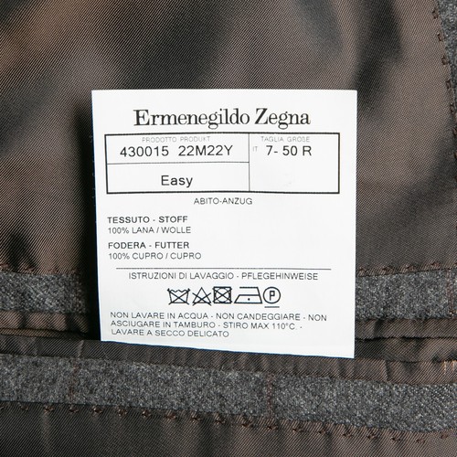Great $4750 ERMENEGILDO ZEGNA Pure Wool CHECK Suit Gray 40US/50IT - Picture 22 of 23