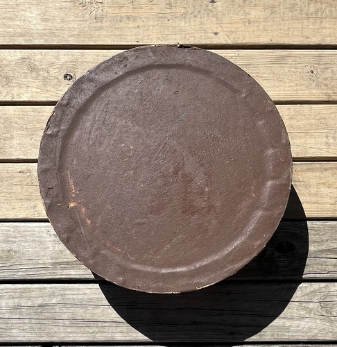 Fiber Barrel Drum 5.5" high x 21" diameter made by Continental Can Co