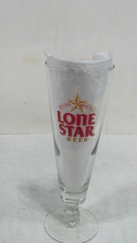 LONE STAR TALL FOOTED PILSNER BEER GLASS #862