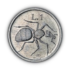 SAN MARINO. 1974, 1 Lira - Animals, Ant, Towers, Feathers 4