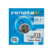 1 x Renata Swiss 315 Watch Batteries, 0 MERCURY equivalent SR716SW