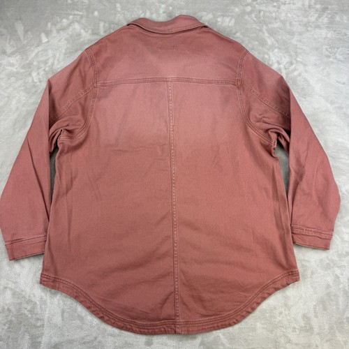 Terra & Sky Woman's Size OX-14W Denim Jean Utility Shacket Longer Shirt/Jacket - Picture 9 of 12