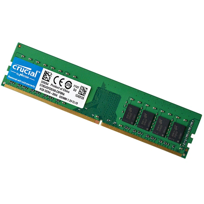 Crucial DDR4 4GB 2666 Mhz  PC4-21300 288pins Desktop Memory Dimm Ram 1X4GB  - Image 3 of 4
