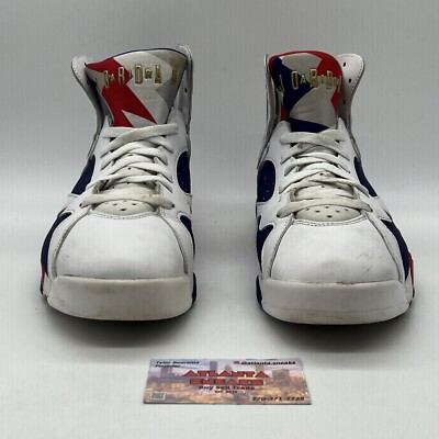 Size 12 - Air Jordan 7 Retro Tinker Alternate Navy Blue Red White Leather Used | eBay