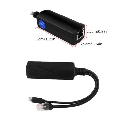 USBC Gigabits PoE Splitters 5V4A Power IEEE802.3af Power Over Ethernets Adapters - Afbeelding 8 van 8