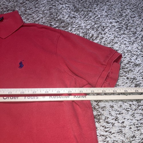 Polo Ralph Lauren Hombres Polo Camiseta Talla XL Ajuste Personalizado Rojo Manga Corta - Imagen 5 de 5