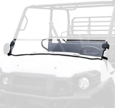 Clear Half Windshield for Kawasaki Mule Pro, Lightly Dustproof Durable