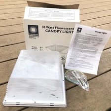 Unused Regent 18 Watt Commercial Canopy Light 8-3/4 Square Extends 4-1/2 Fluores