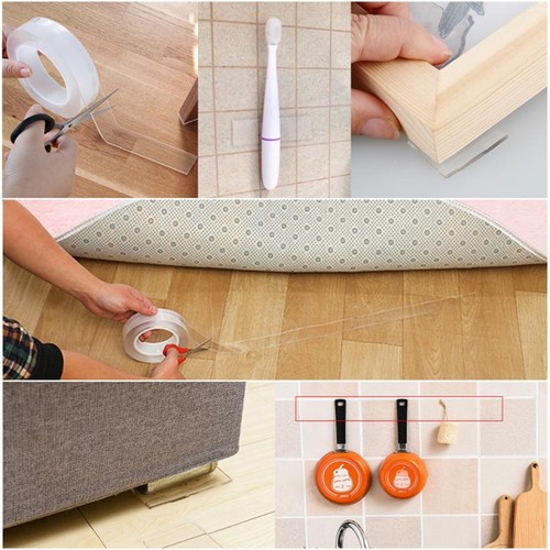 STRONG Nano Strong Klar Doppelseitig Griffband Spurlos Abnehmbar 10 mm x 3M - Bild 8 von 11