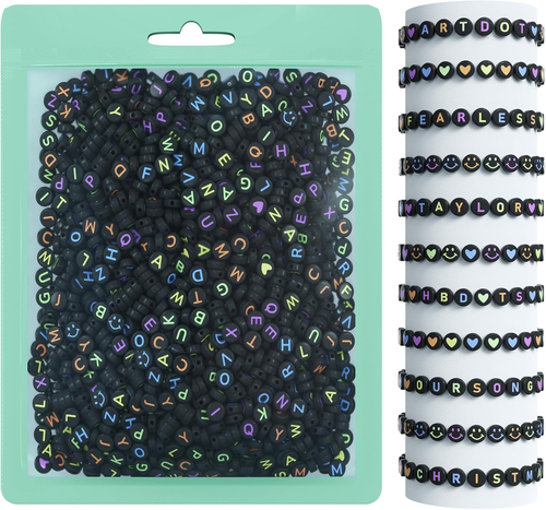 800 Pieces Assortment Letter Beads for Friendship Bracelets Making Kit, 28 Style - Picture 10 of 12