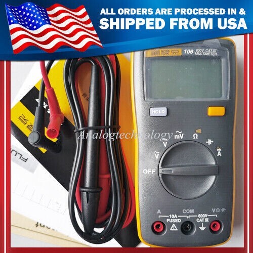 US Ship FLUKE 106 F106 Misuratore Multimetro Digitale Dimensioni Palme F15B+ versione più piccola - Foto 1 di 4