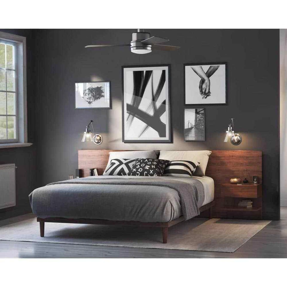 Progress Trevina II 44 in LED Brushed Nickel Ceiling Fan w/ Light Remote - Image 2 of 4