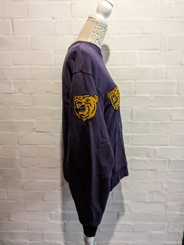DZZIT Sweater Oversized Small Lion Purple Beast Long Sleeve Pullover Top Ladies - Picture 9 of 9