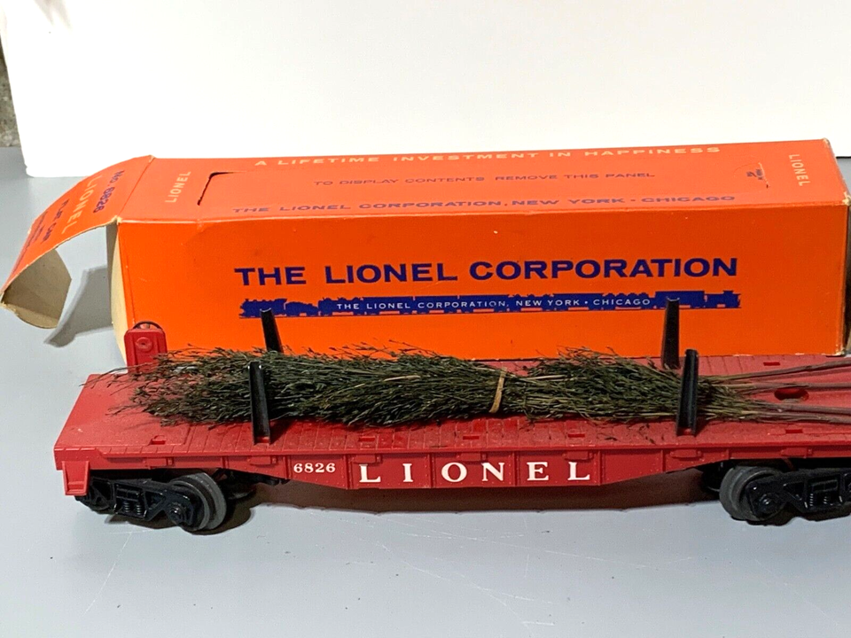 Scarce Postwar Lionel 6826 Flatcar With Christmas Trees From 195960w/Nice OB eBay