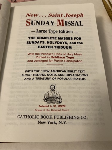 New..Saint Joseph Sunday Missal Complete Giant Type Edition 1985 - Picture 6 of 12