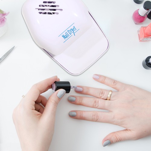 Nail Fan Dryer Portable Art Polish Manicure Machine Nail Dryer Regular Polish - Picture 8 of 12