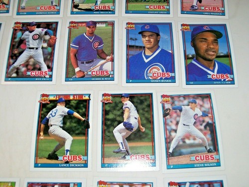 1991 Topps & Traded Chicago Cubs Team Set of 38 Sandberg Maddux Dawson Grace - Picture 5 of 6
