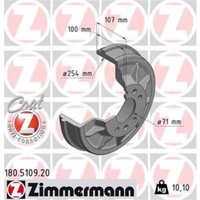 2X Zimmermann Bremstrommel 180.5109.20