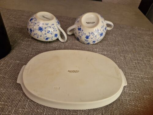 Arzberg 1520 Blaublüte * ZUCKER und MILCH AUF PLATTE *** Top Zustand! Geschenk! - Bild 9 von 9