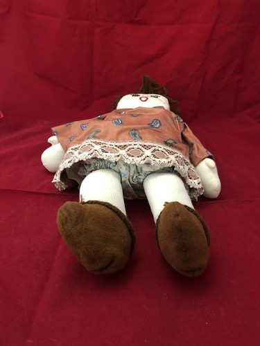 Vintage Unique Four Faces Mood Emotions Fabric Doll With Swivel Head, 18in - Picture 8 of 11