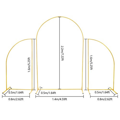 Biege Wedding Arch Cover & Golden Wedding Arch Backdrop Stand,Plant Climbing ! - Picture 3 of 15
