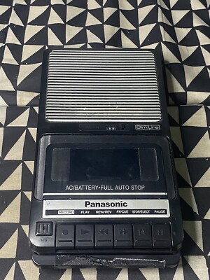 Vintage PANASONIC Slim Line Portable Cassette Tape Recorder