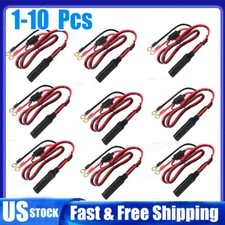 1-10 X 2FT SAE Extension Cable 18AWG SAE Battery Connector Ring Terminal Harness