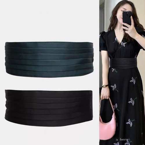 Elegant Waist Belt Women s Wide Belt Black Decorative Dress Belt Waistband - Picture 7 of 10