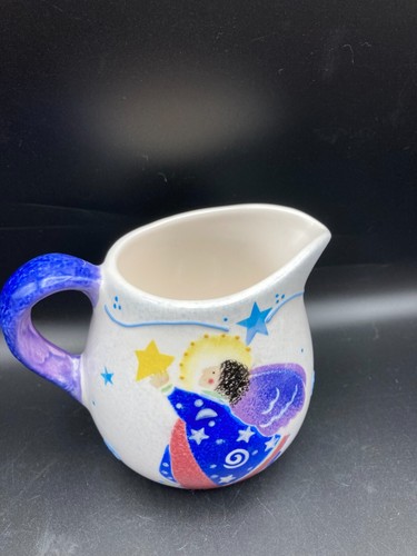 Block Angelica Holiday Hand Painted Creamer Deb Mores - Picture 1 of 11