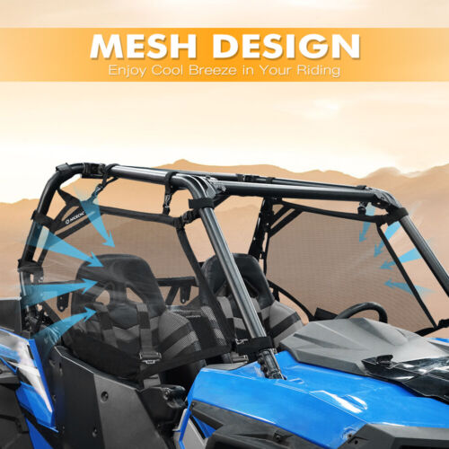 UTV Side Window Net Shield Kit Roll Cage Mesh For Polaris RZR 570 1000 900 - Picture 4 of 8