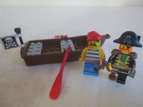 Lego from set 6276 Fortress Eldorado Rowing Boat Dinghy + 2x Minifigure and Accessories