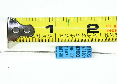 Mallory 2uF MFD 150VDC Electrolytic Capacitor Axial Leads TT150X2