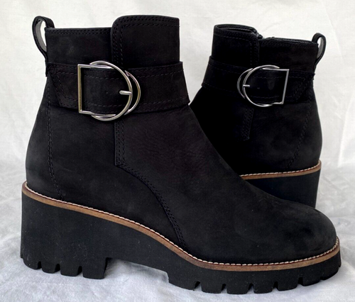Nuevas Botas de Plataforma Negras Rubias Gamuza Impermeables Daga Taga Talla 9.5 Sin Caja - Imagen 2 de 7