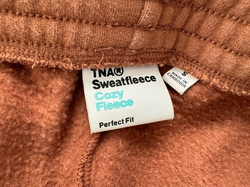 $70 Aritzia TNA Cozy fleece perfect fit hi-rise sweatpants slim joggers size S! - Picture 17 of 21