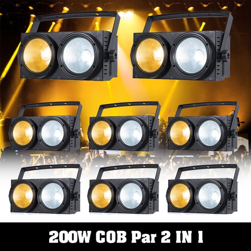 8x 200W COB LED 2in1 Par DMX Audience Blinder Bühnenlicht Studio Theaterstrahler - Bild 16 von 16