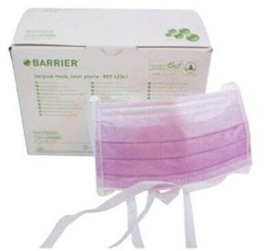 Box of 50 Barrier Medical Face Mask Lavender One Size Fits most