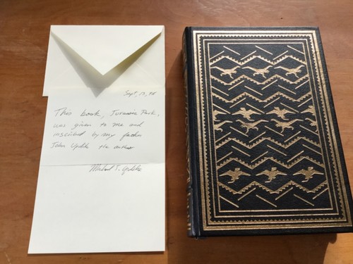 JURASSIC PARK Michael Crichton Signed by Crichton and Inscribed by John Updike - Picture 4 of 10