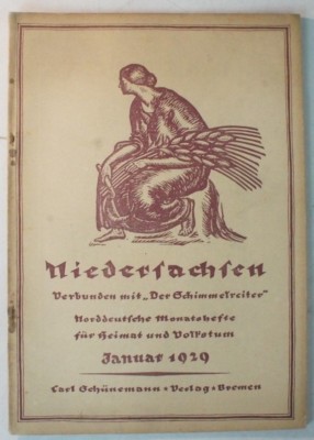 Niedersachsen Monatshefte für Heimat & Volkstum 1929/ 01 Schimmelreiter B8651
