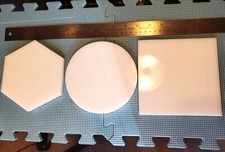 White Acrylic 1/2" 12mm Thick Laser Cut Shapes