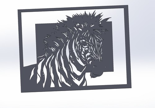 1 DXF Feilenplatte ZEBRA CNC Laser Cut Plasma Oberfräse Tiersilhouetten 5330 - Bild 1 von 5