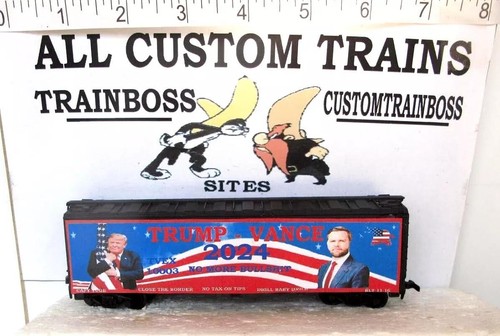 HO SCALE CUSTOM LETTERED TRUMP TRAIN 2024  REEFER ALSO AVAIL O 🎩🎩🎩 - Picture 1 of 16
