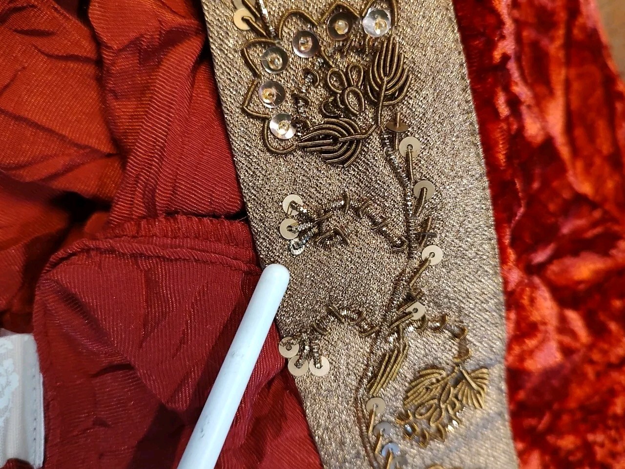 Soft Surroundings Women's Jacket Medium Red Crush… - image 7